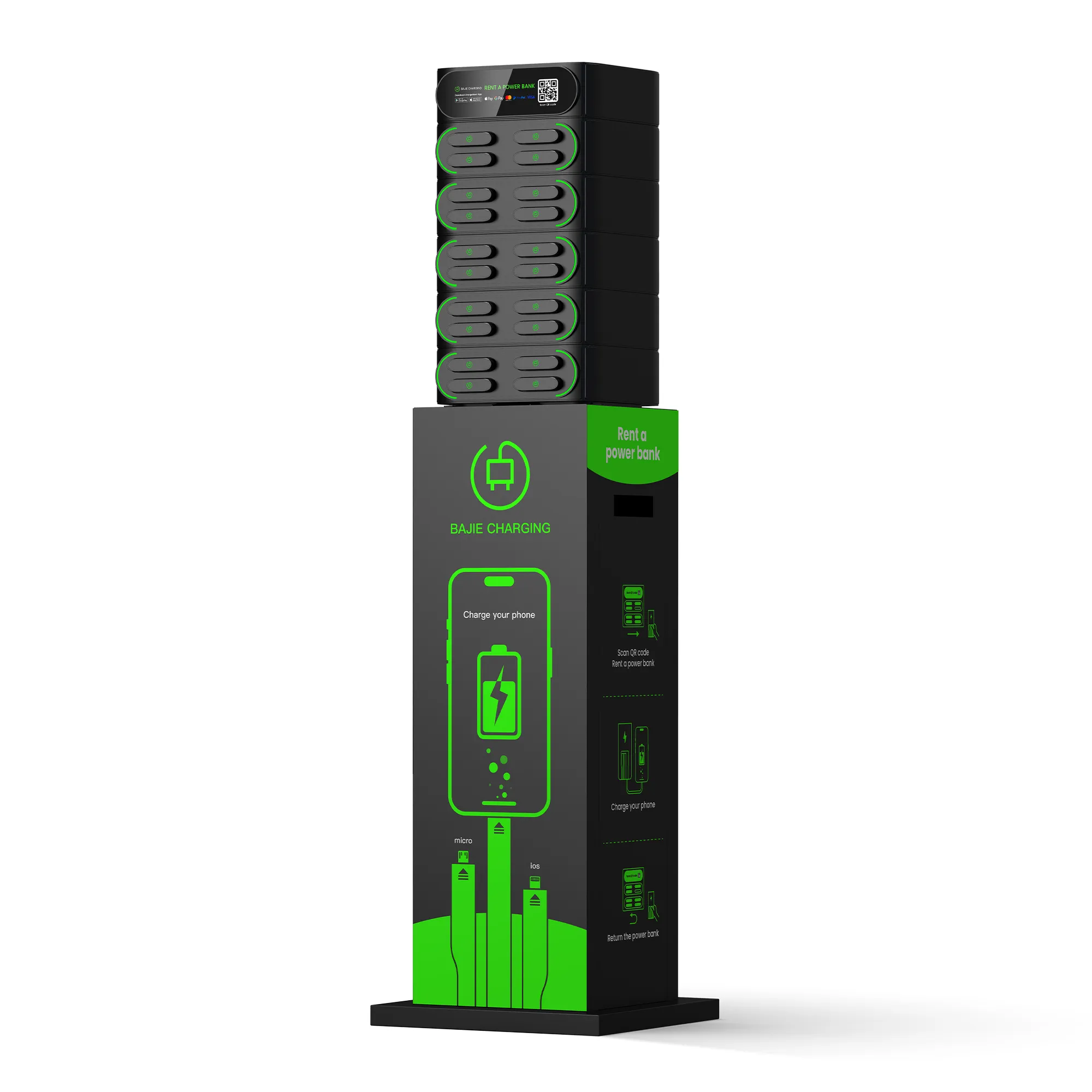 20-Slot Shared Power Bank Station