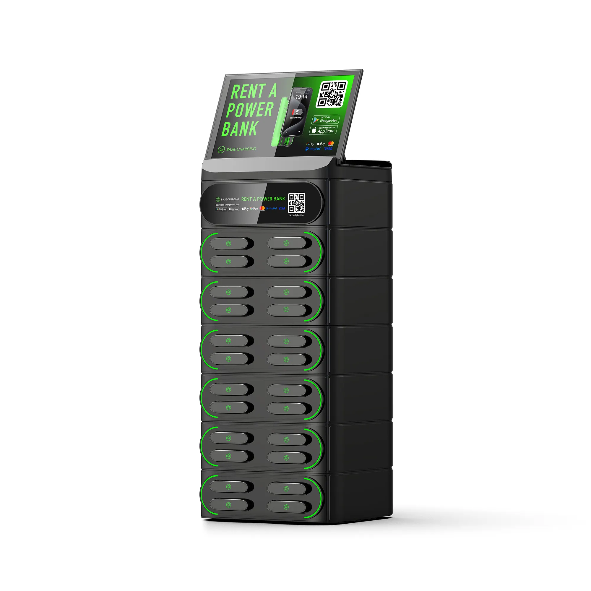 24-Slot Stackable Phone Charging Vending Machine