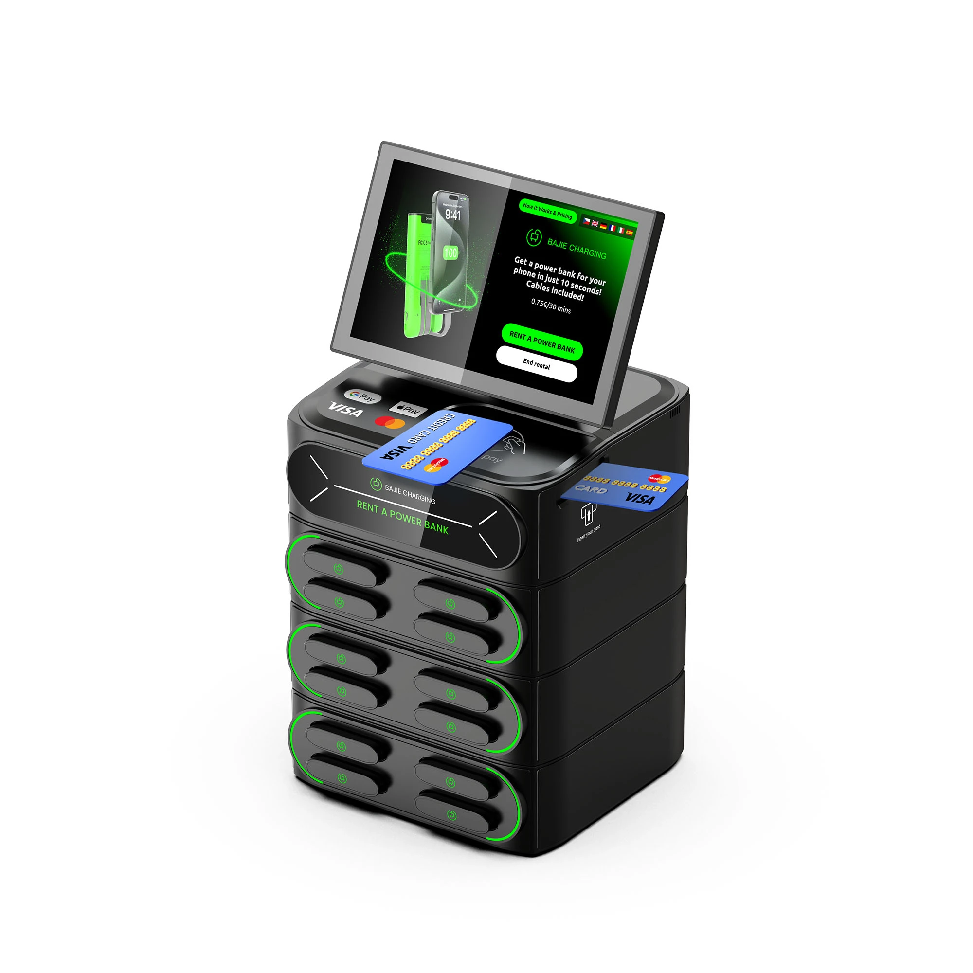12-Slot charging Station + Touch & POS