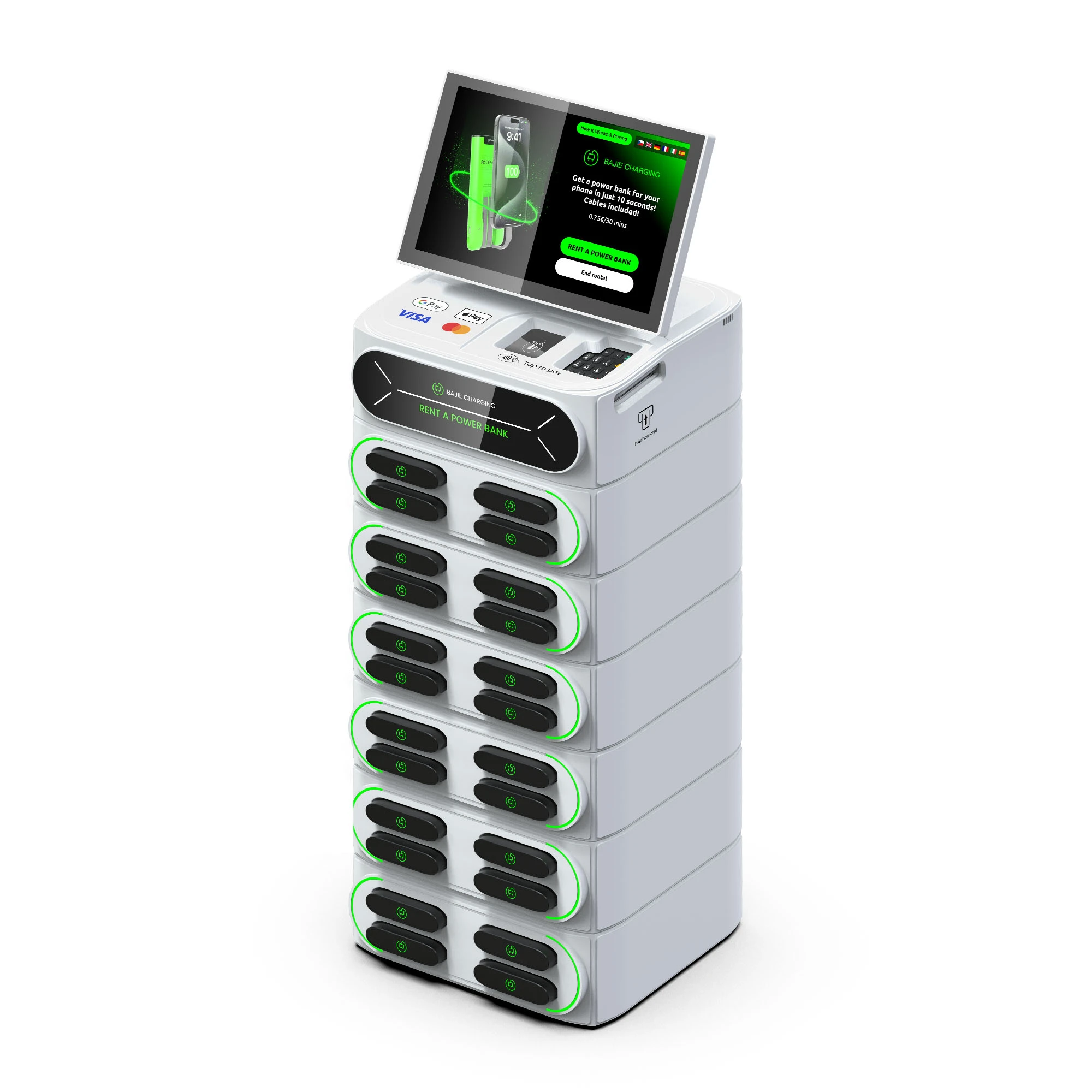 24-Slot charging Station + Touch & POS