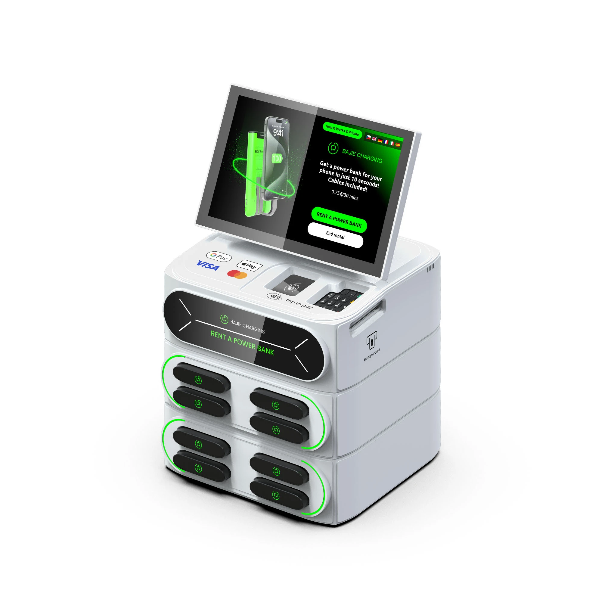 8-Slot charging Station + Touch & POS