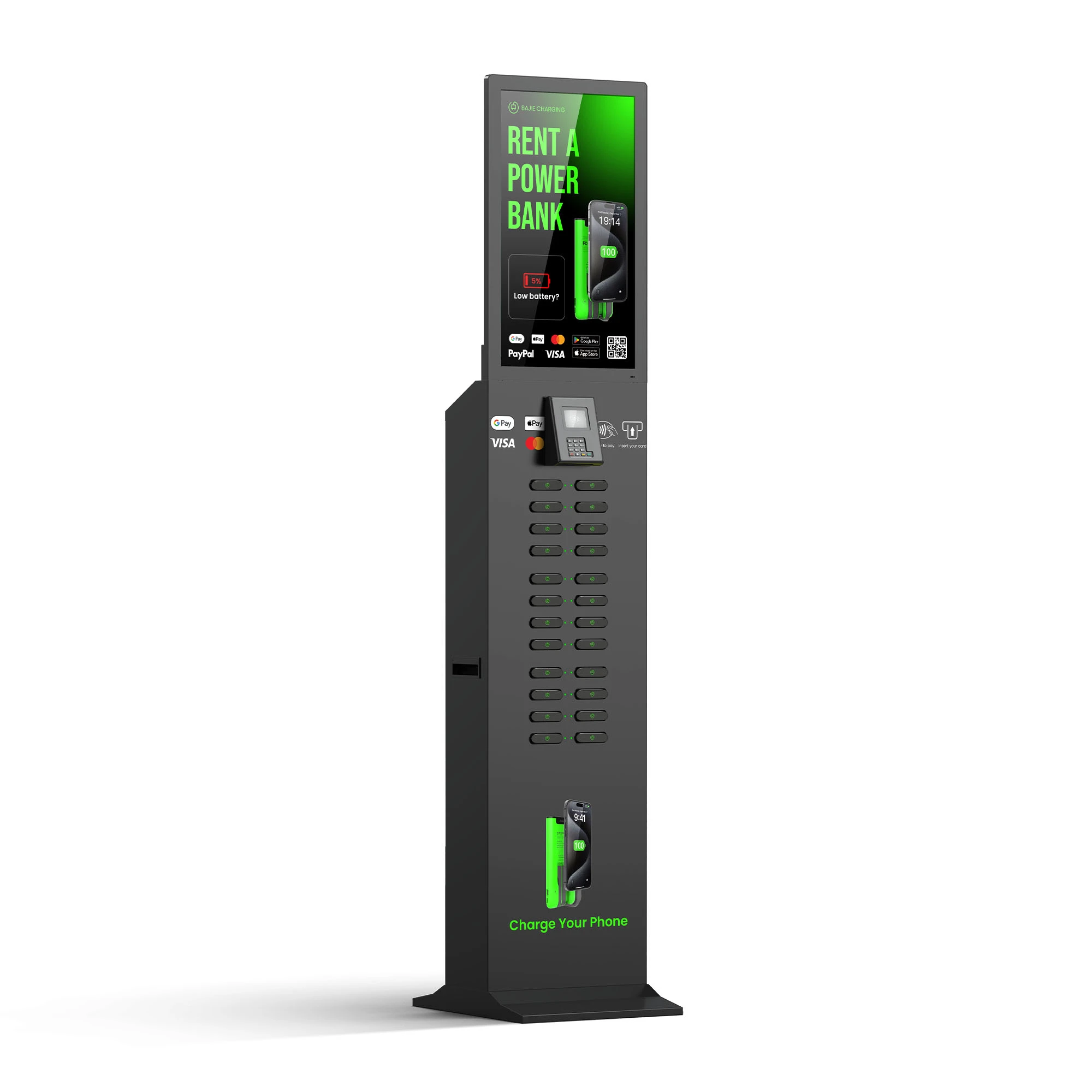 24-Slot Power Bank Kiosk (POS System)