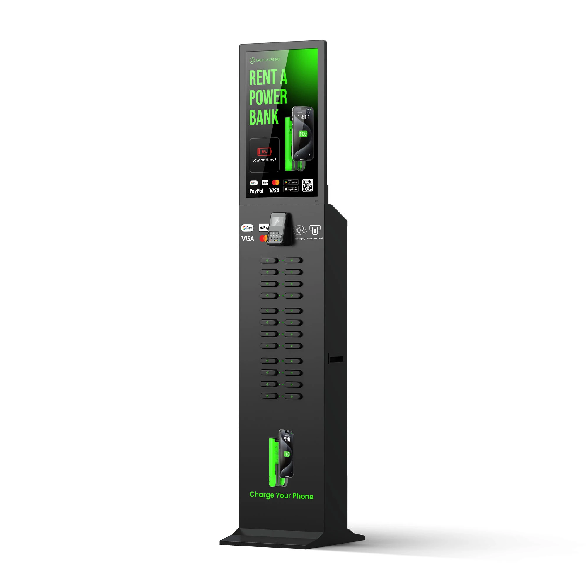 24-Slot Power Bank Kiosk (POS System)