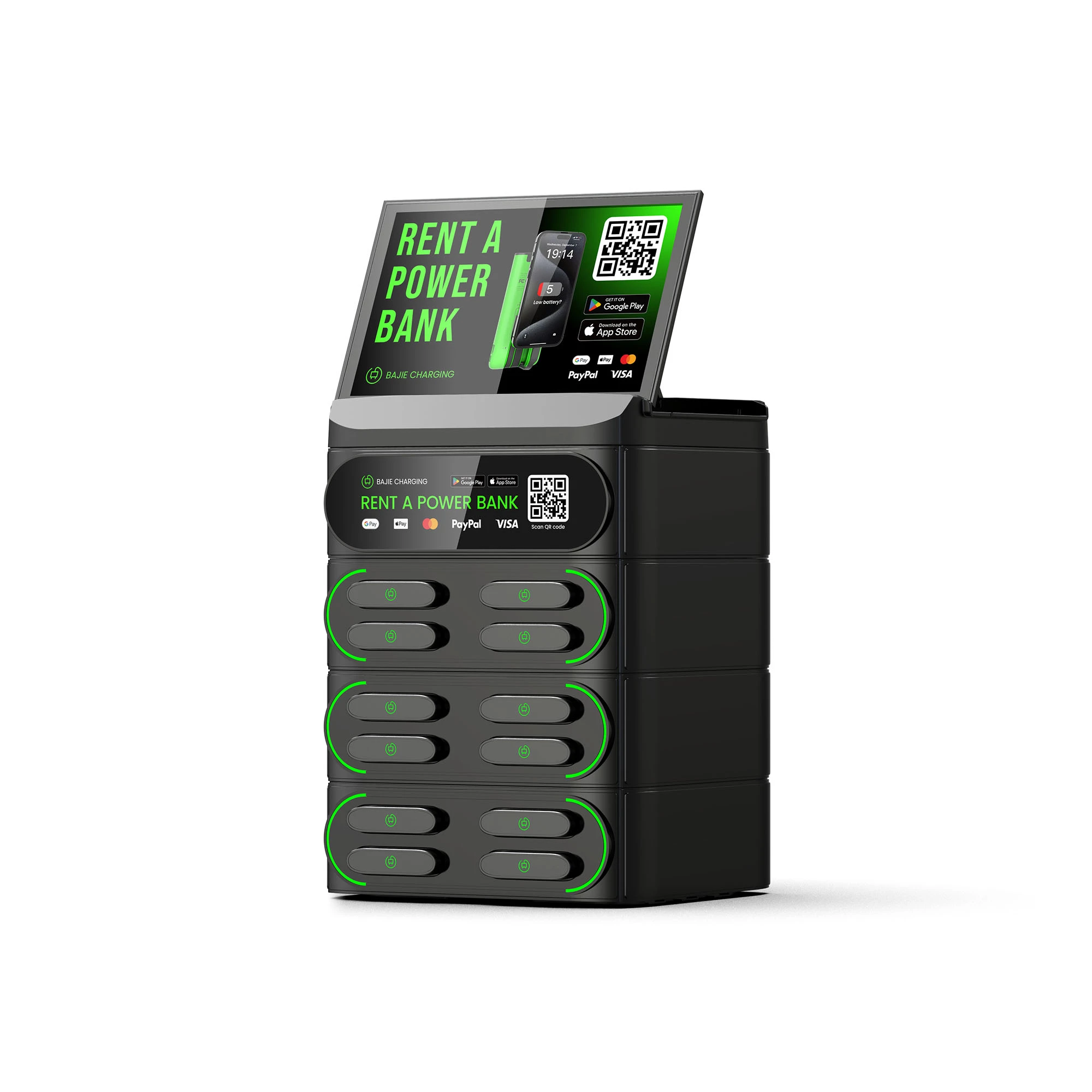 ​​12-Slot Stackable Mobile Charging Station